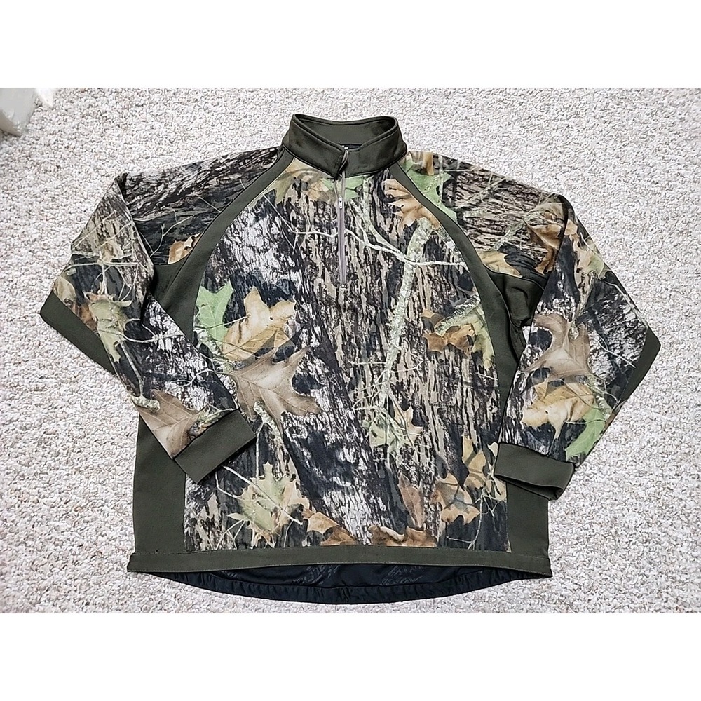 Scent Blocker 1/4 Zip Mens Camo Pullover Jacket Size Large